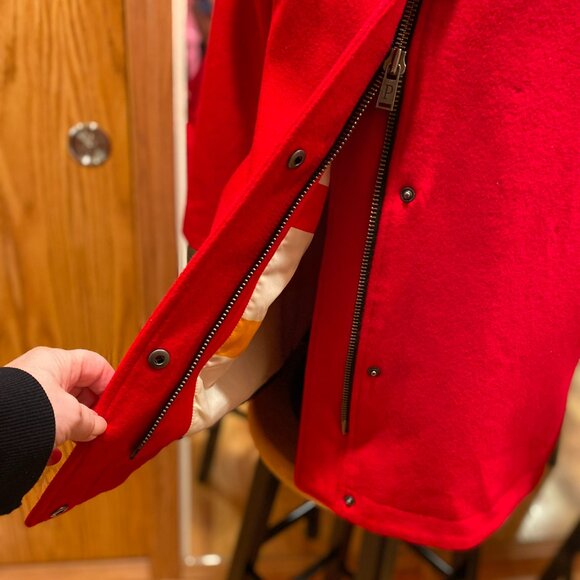 Red Pendleton Wool Blend Coat. Medium. - Picture 6 of 12